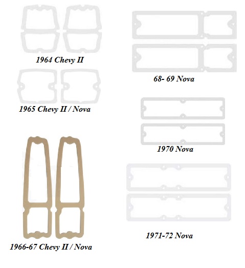 NovaTail lamp gasket sets: Nova Choose Year